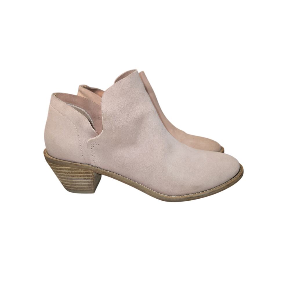 Kelsi Dagger Womens Soft Suede Light Pink Leather Bootie Ankle Boots Size US 6.5